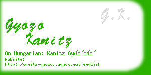 gyozo kanitz business card